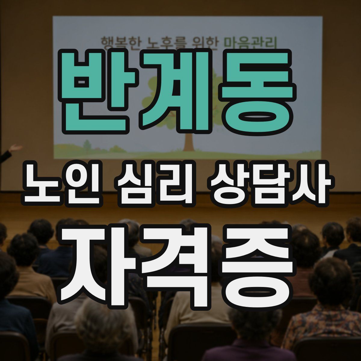 반계동 노인 심리 상담사 자격증