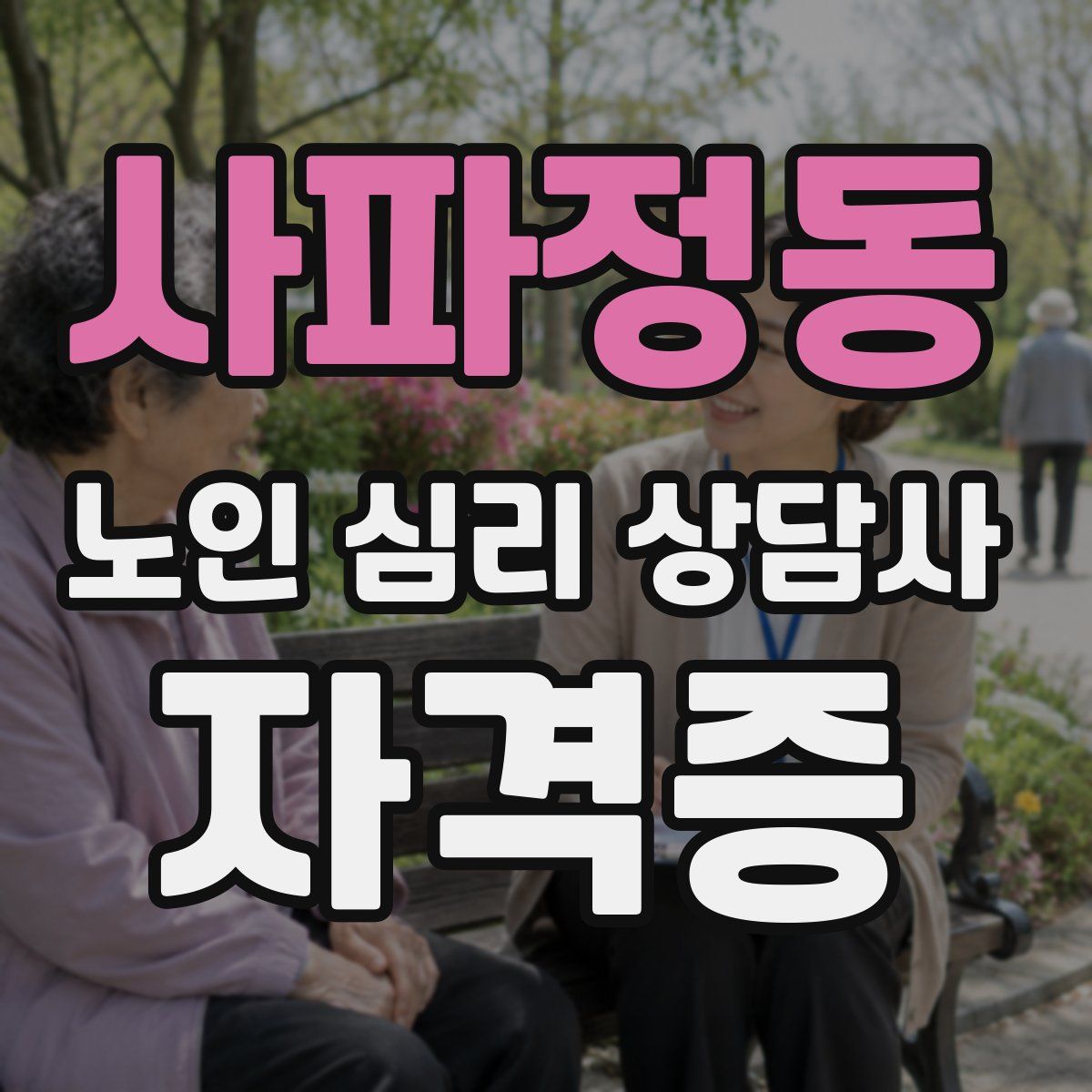 사파정동 노인 심리 상담사 자격증