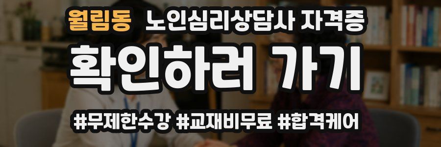 월림동 노인 심리 상담사 자격증
