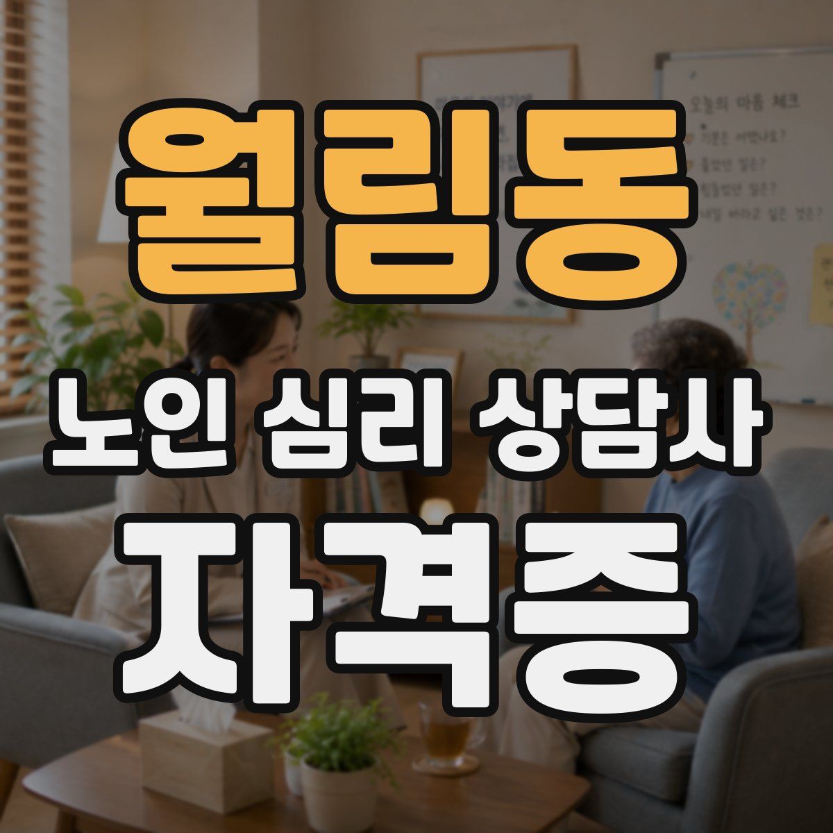 월림동 노인 심리 상담사 자격증