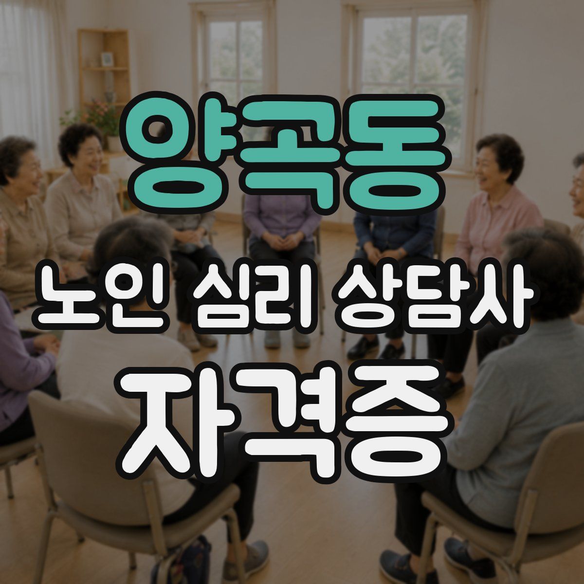 양곡동 노인 심리 상담사 자격증