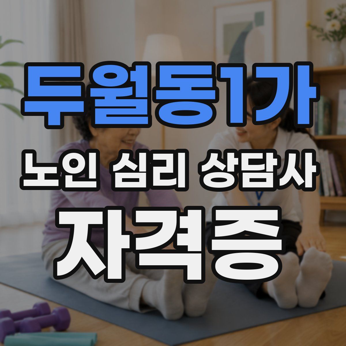 두월동1가 노인 심리 상담사 자격증