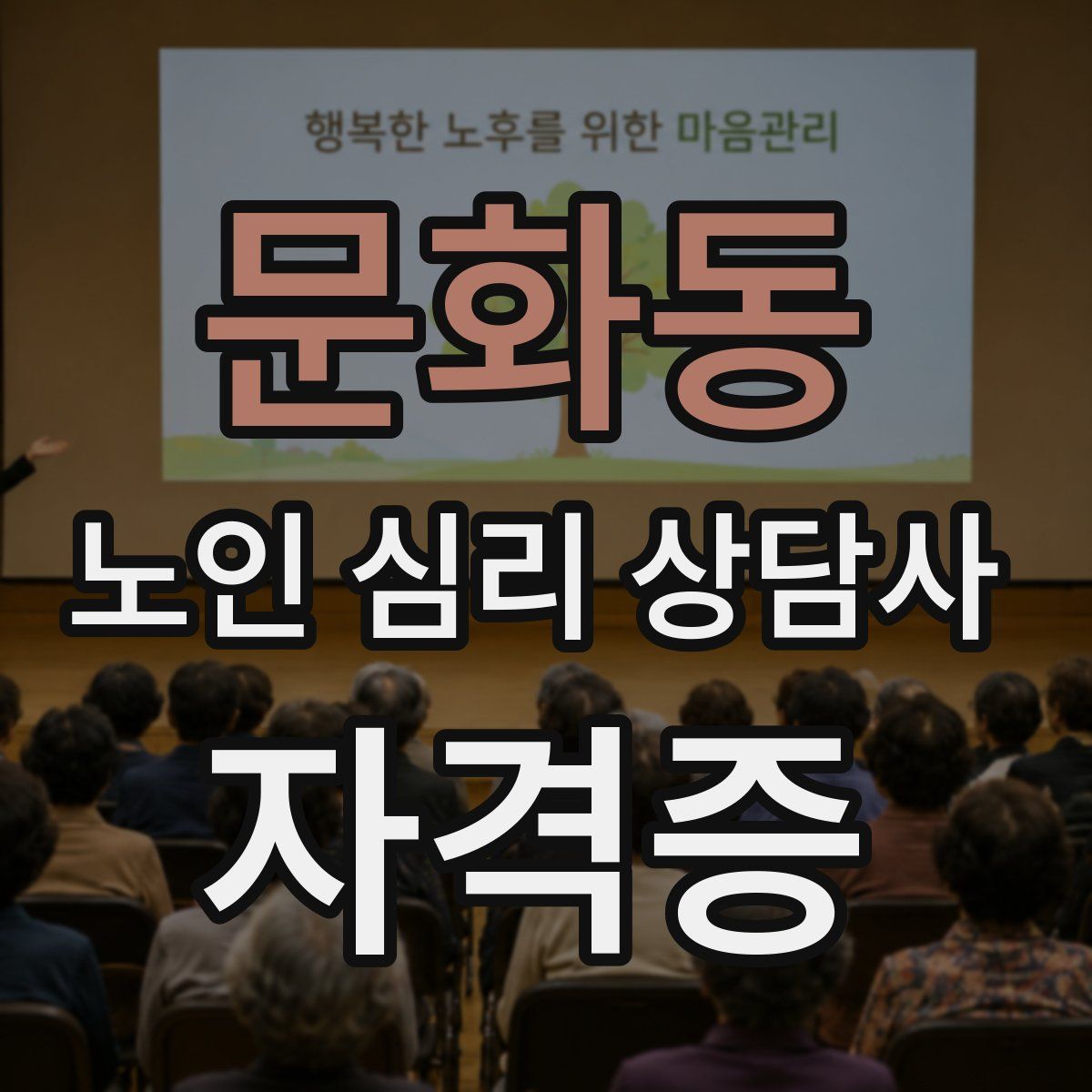 문화동 노인 심리 상담사 자격증