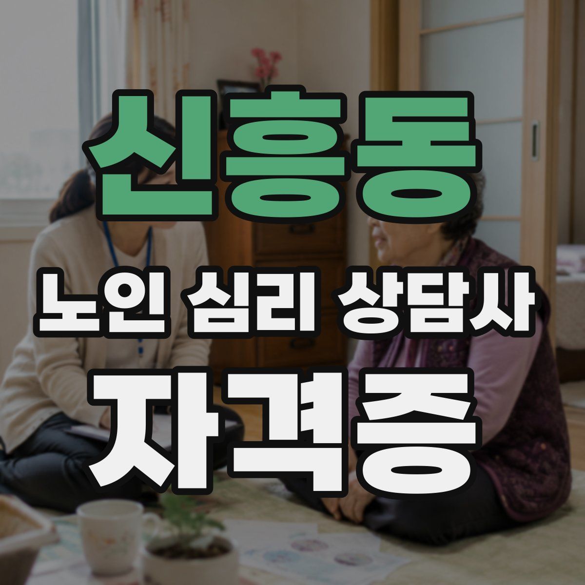 신흥동 노인 심리 상담사 자격증