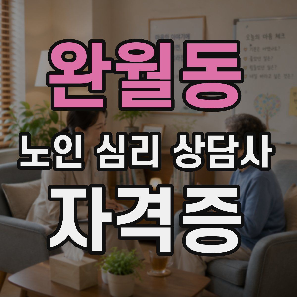 완월동 노인 심리 상담사 자격증