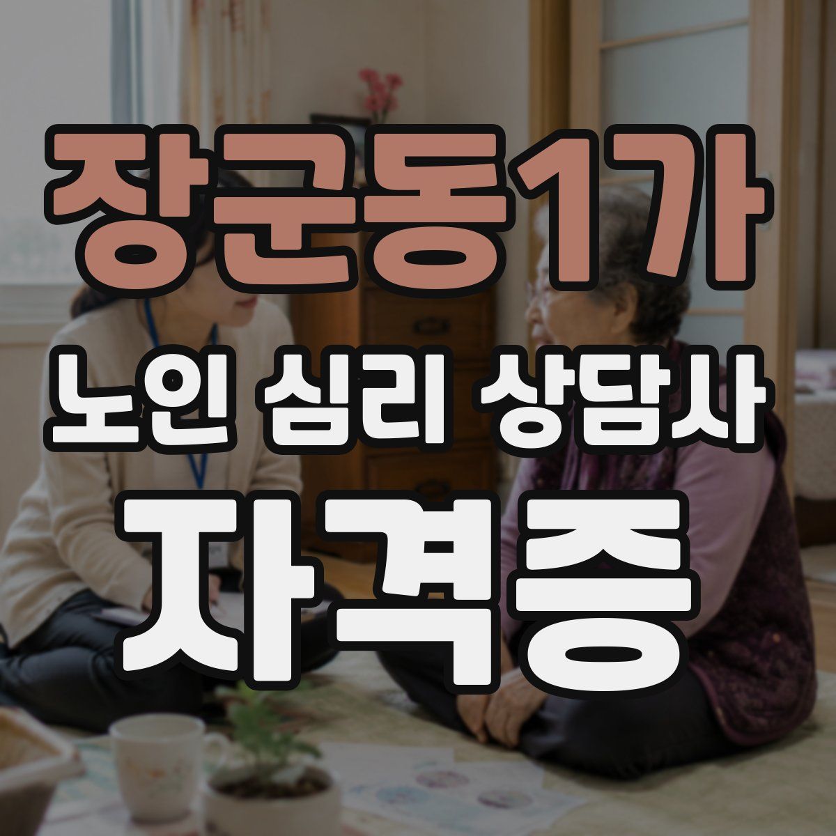 장군동1가 노인 심리 상담사 자격증