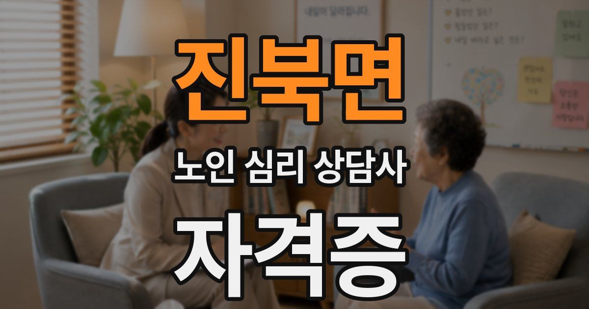 진북면 노인 심리 상담사 자격증