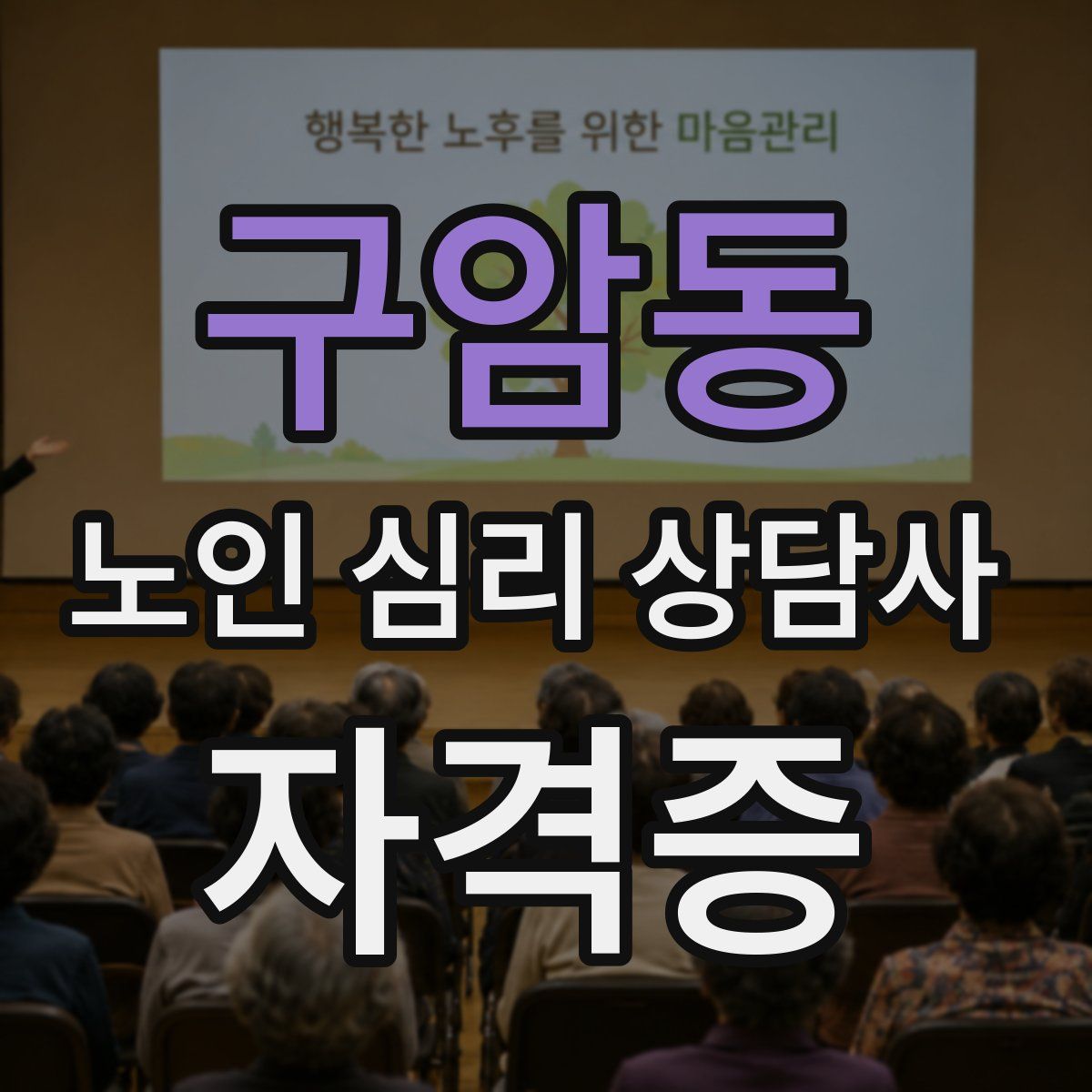 구암동 노인 심리 상담사 자격증