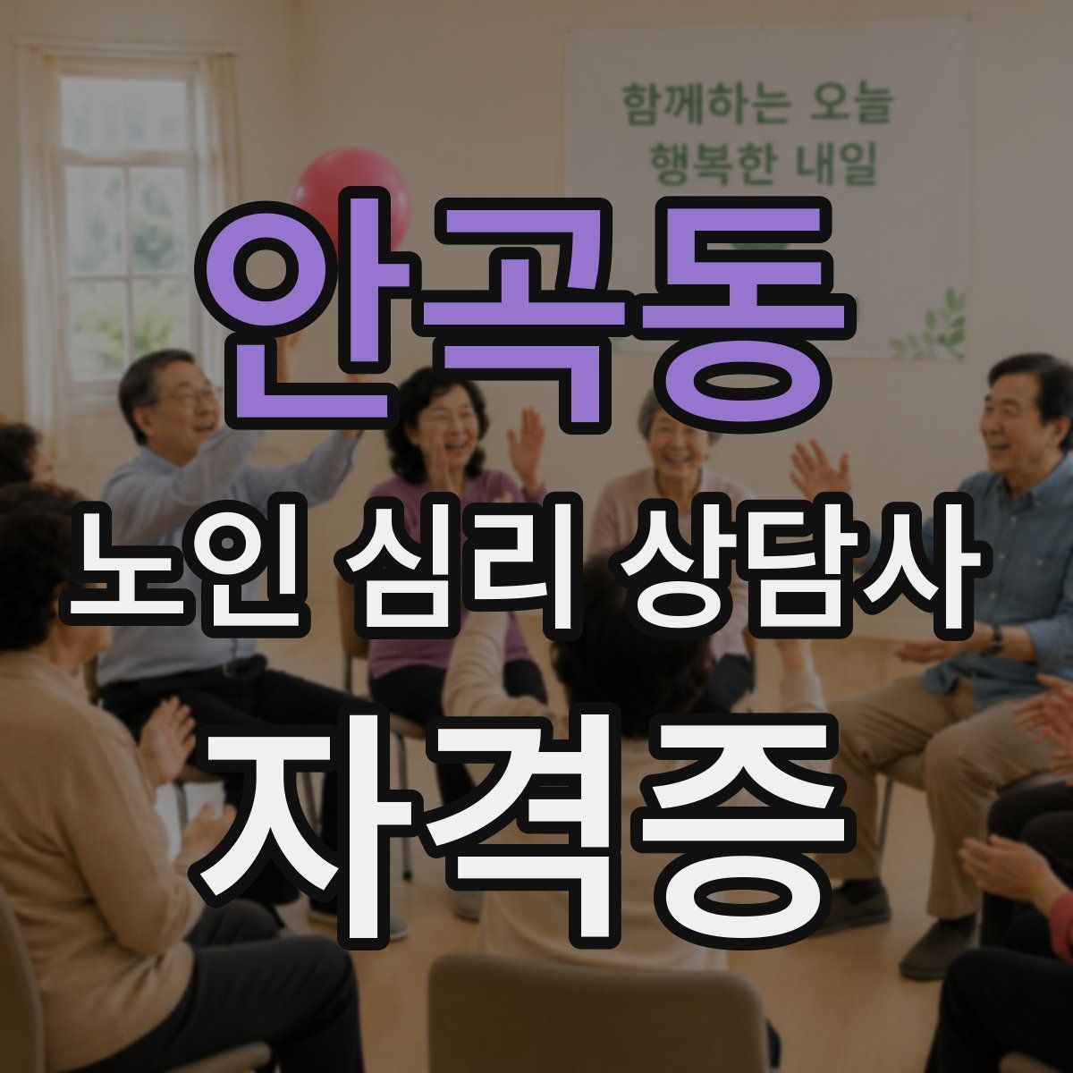 안곡동 노인 심리 상담사 자격증