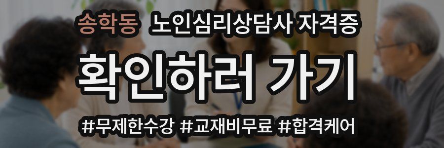송학동 노인 심리 상담사 자격증