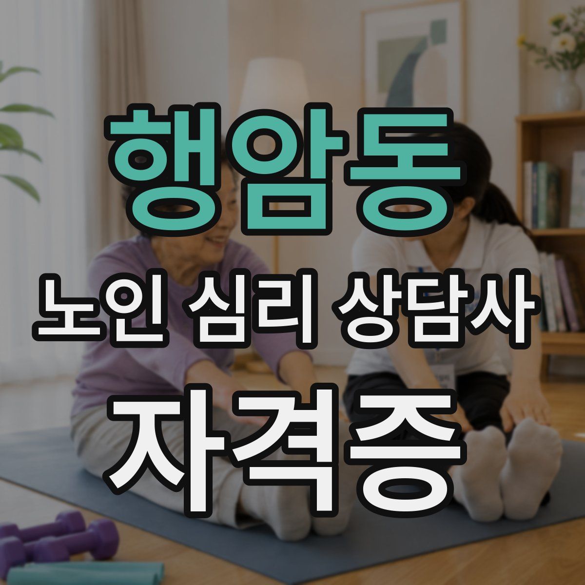 행암동 노인 심리 상담사 자격증