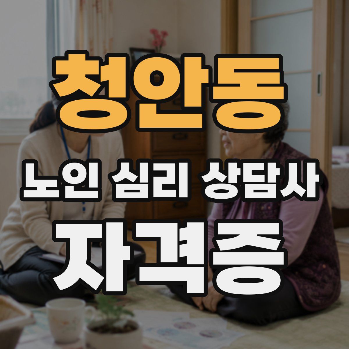 청안동 노인 심리 상담사 자격증
