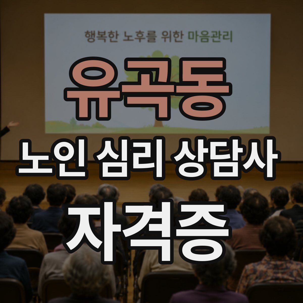 유곡동 노인 심리 상담사 자격증