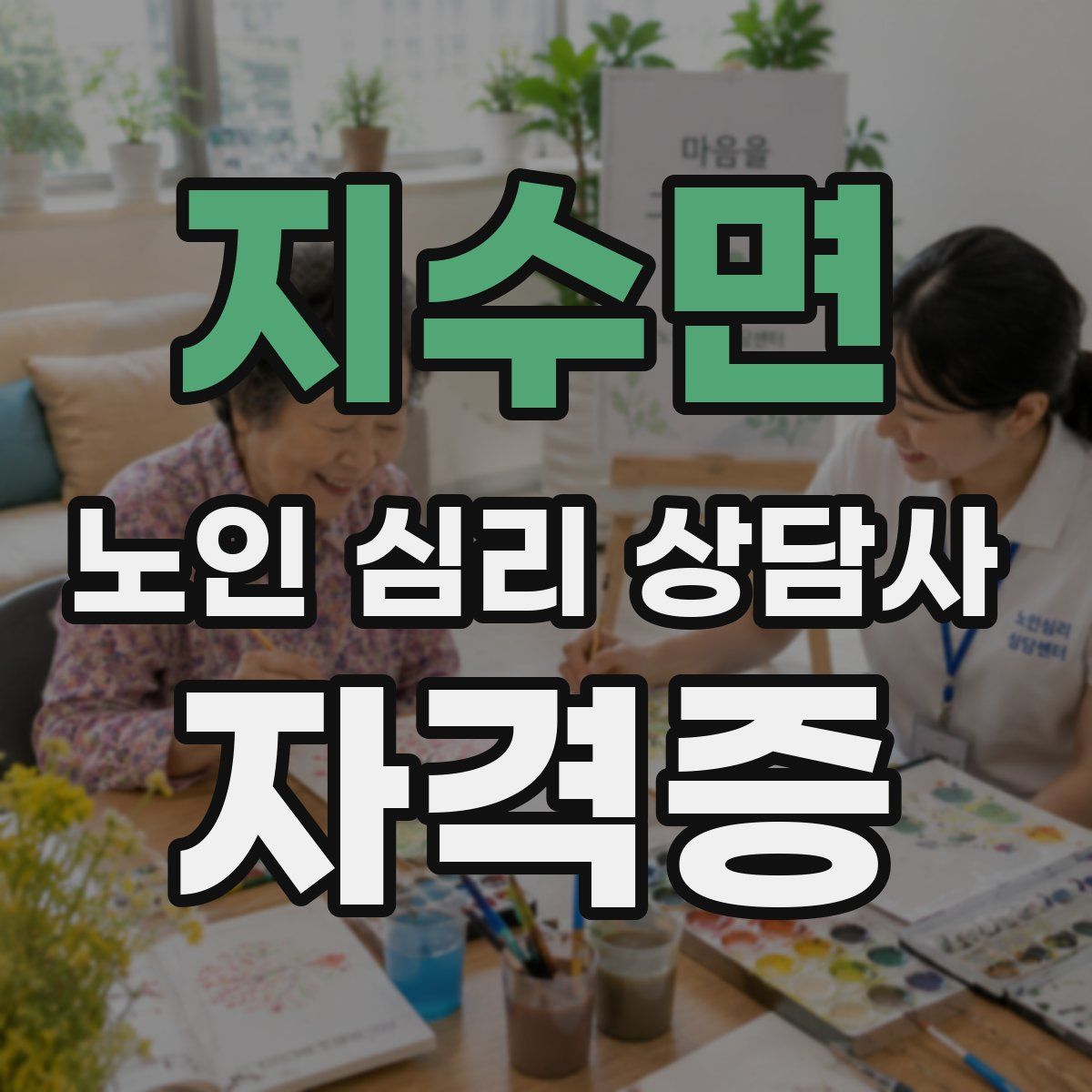 지수면 노인 심리 상담사 자격증