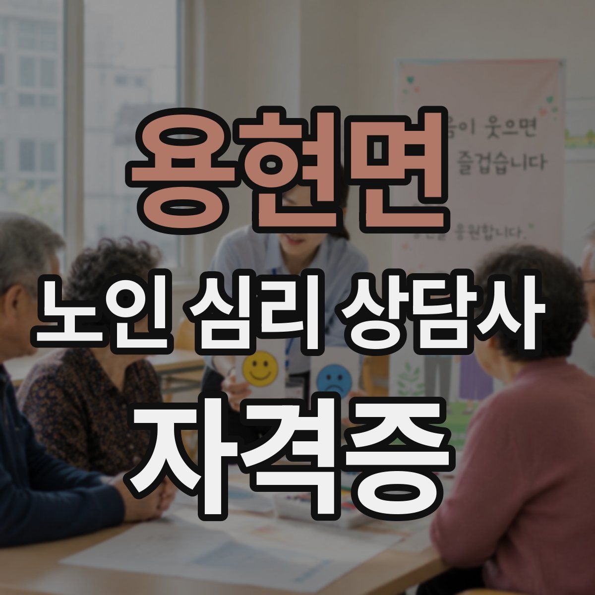 용현면 노인 심리 상담사 자격증