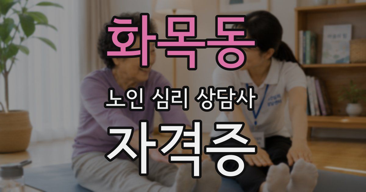 화목동 노인 심리 상담사 자격증