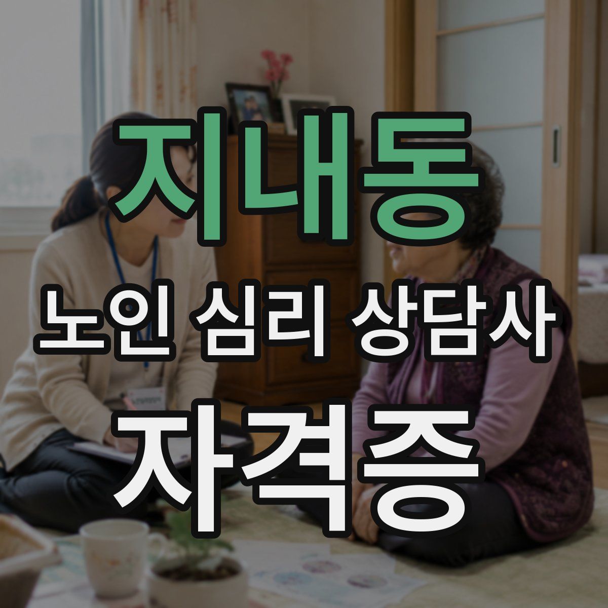 지내동 노인 심리 상담사 자격증
