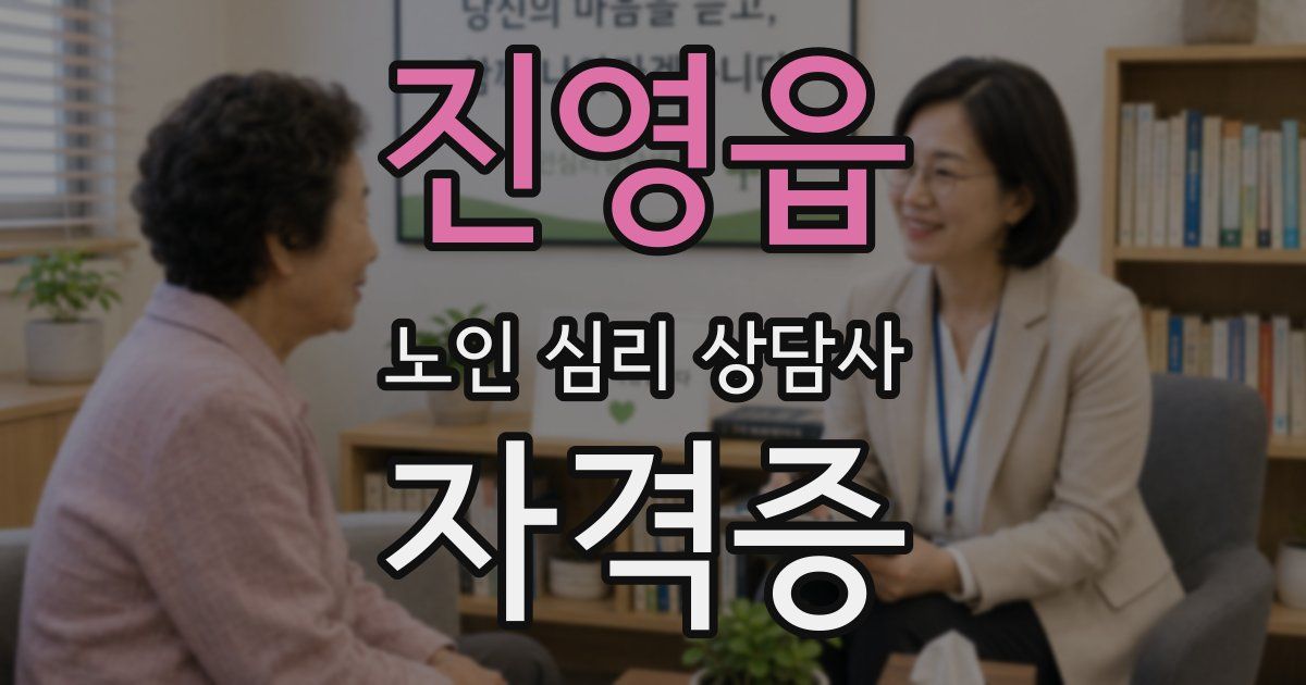 진영읍 노인 심리 상담사 자격증
