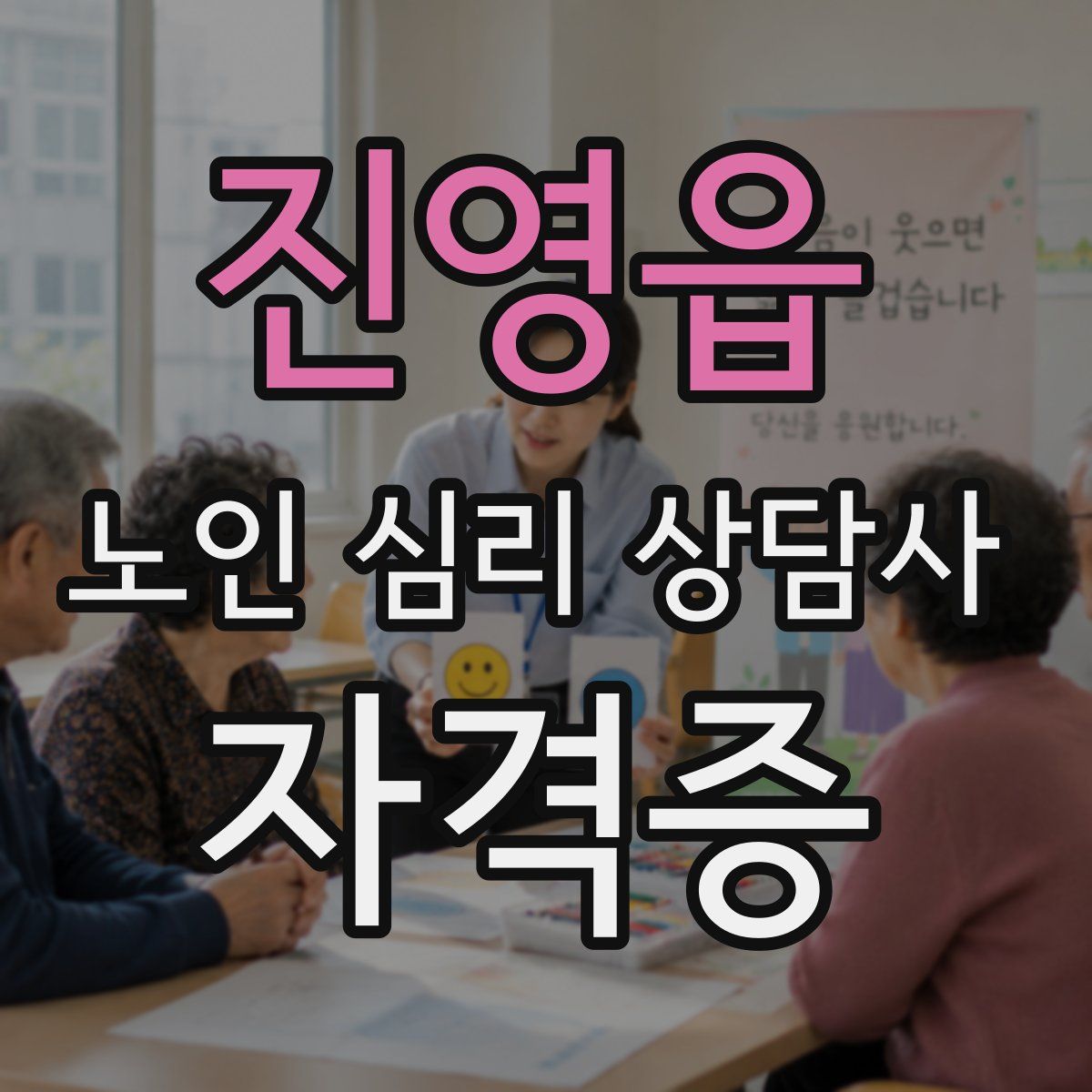 진영읍 노인 심리 상담사 자격증