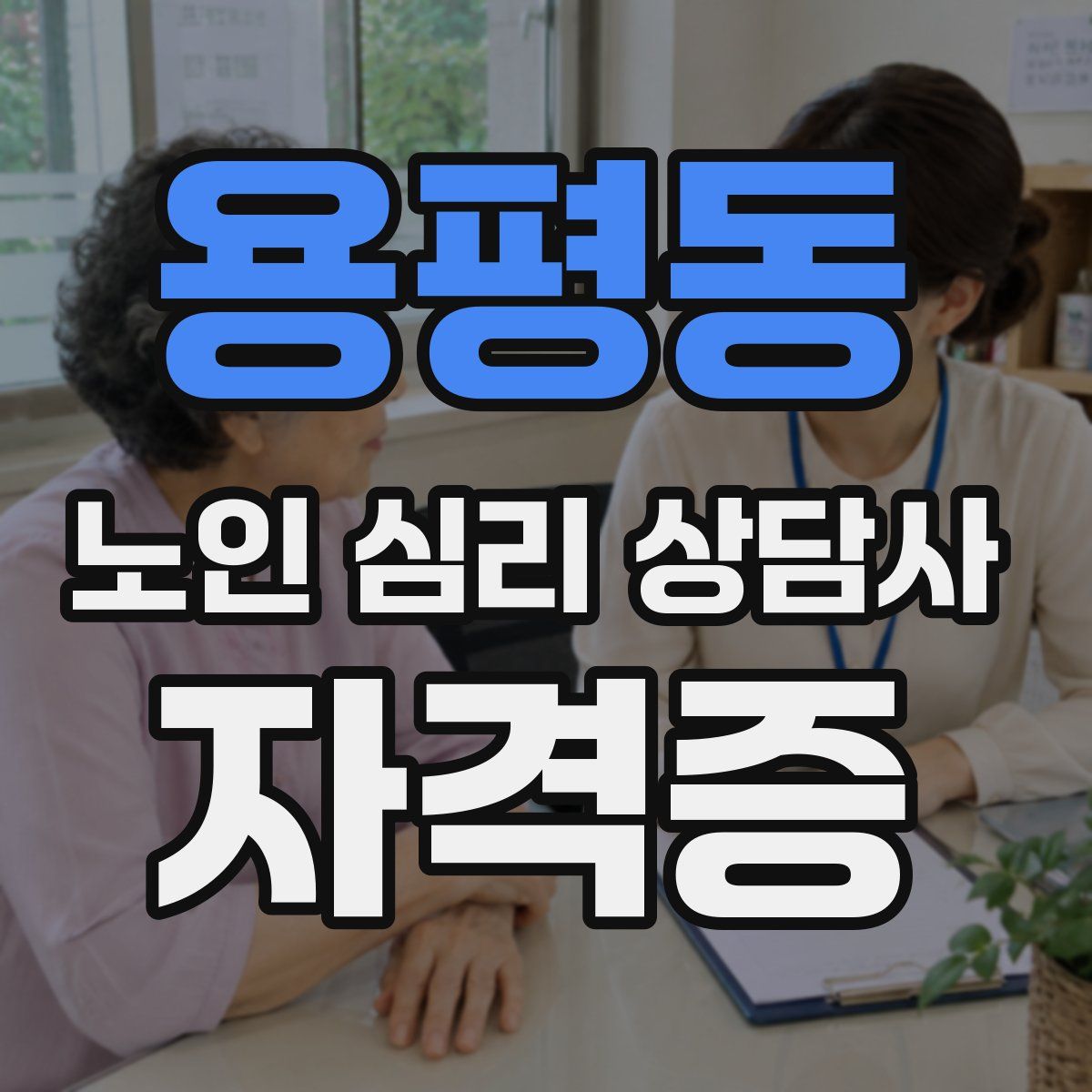 용평동 노인 심리 상담사 자격증