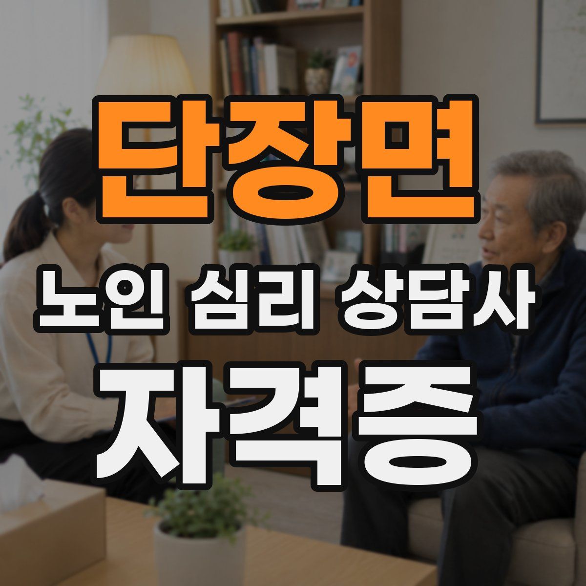 단장면 노인 심리 상담사 자격증