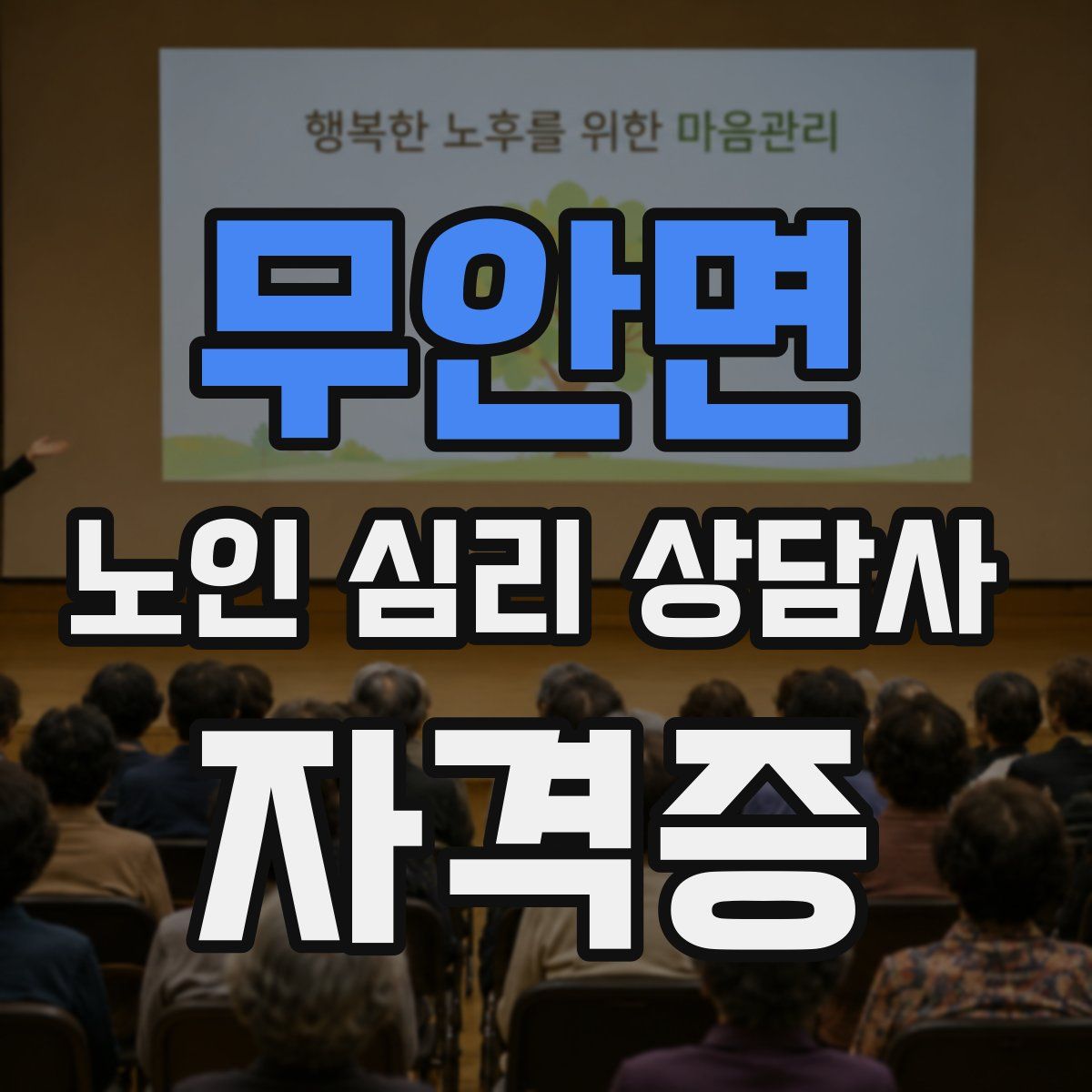 무안면 노인 심리 상담사 자격증