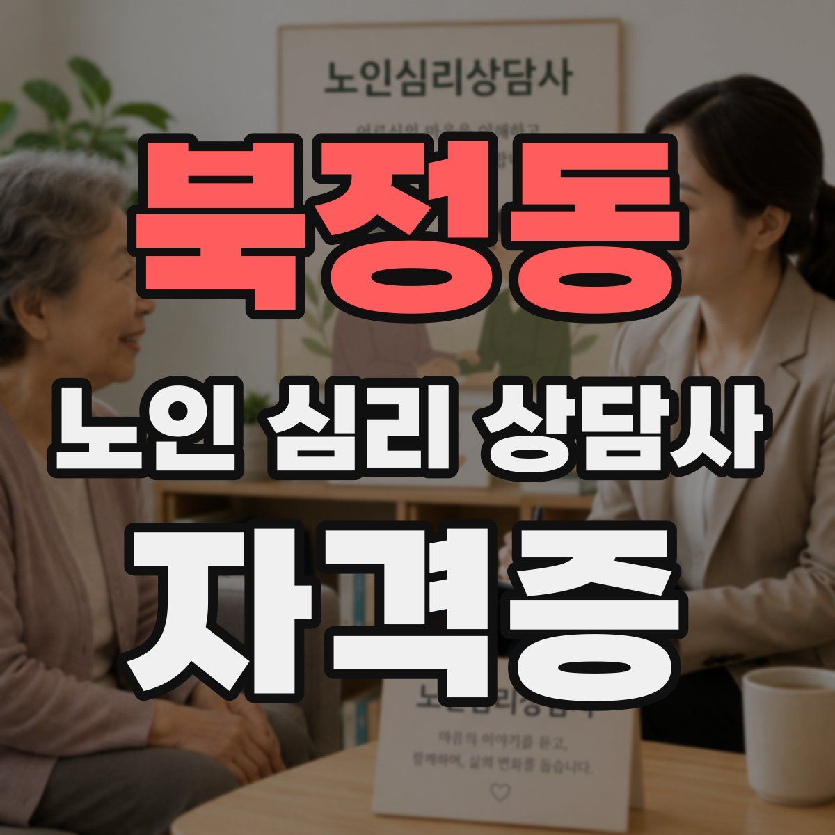 북정동 노인 심리 상담사 자격증