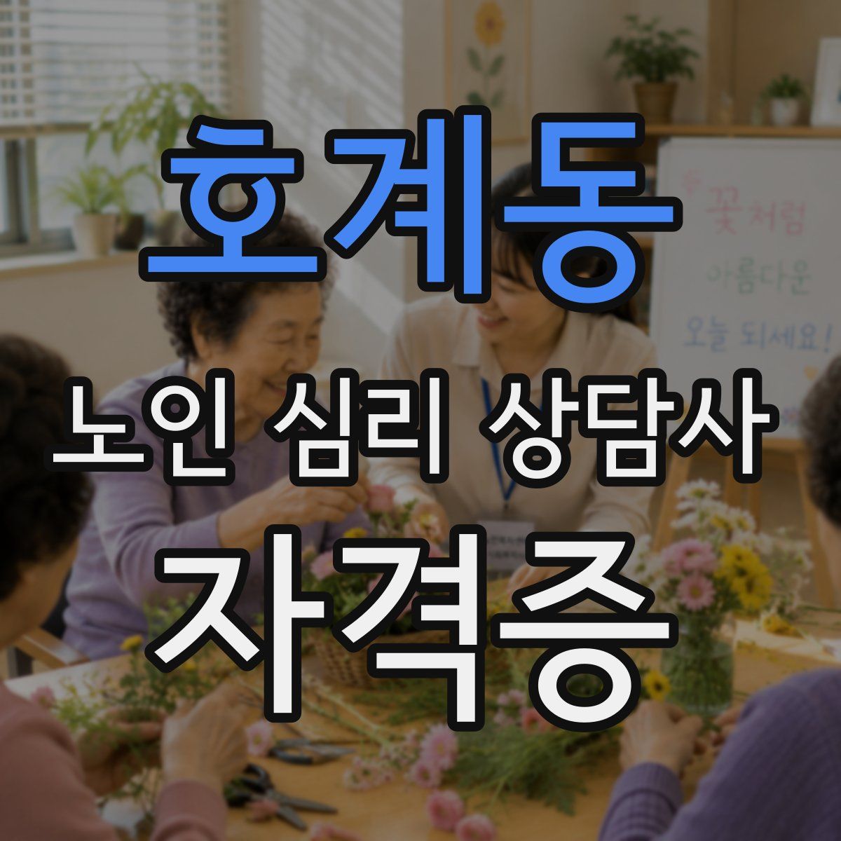 호계동 노인 심리 상담사 자격증