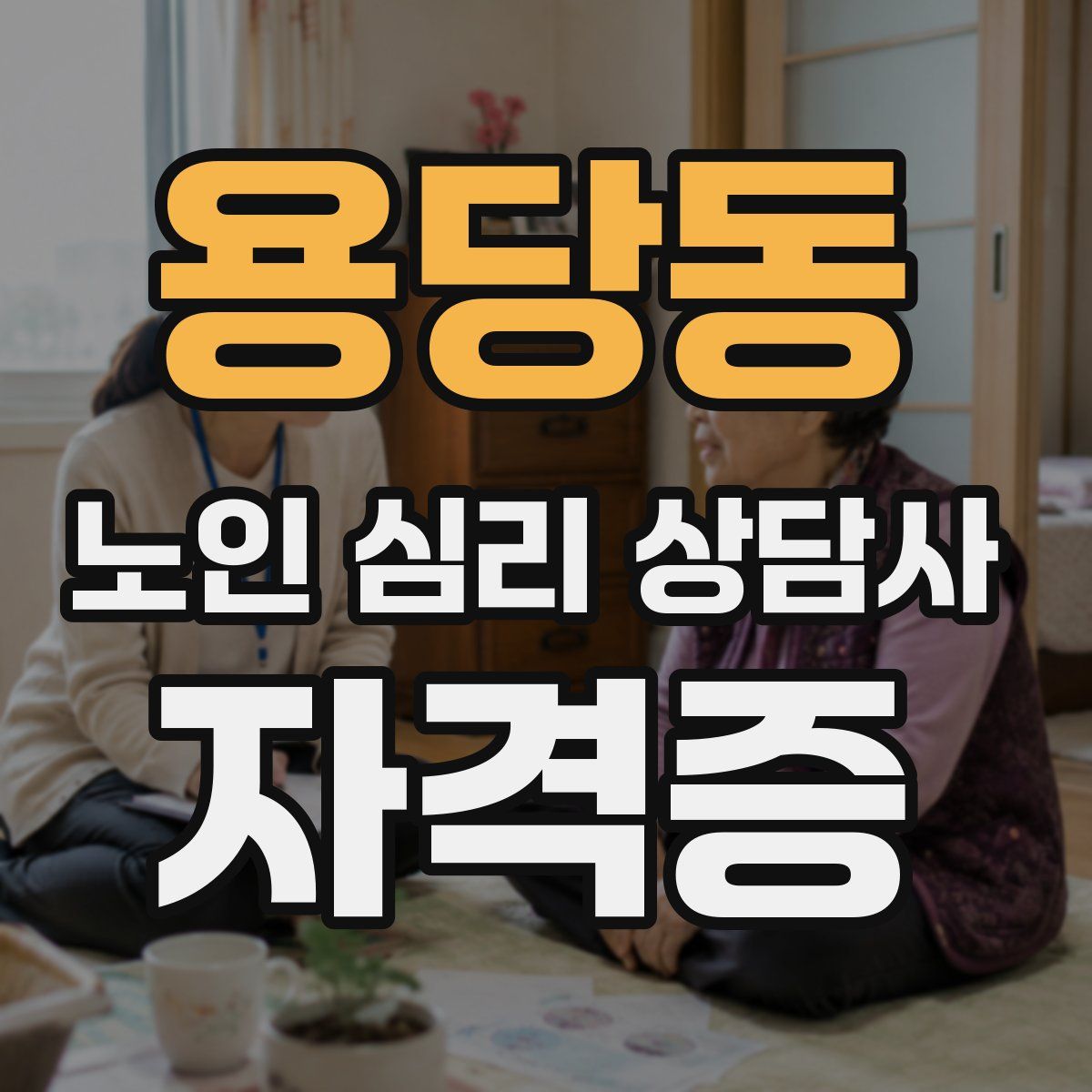 용당동 노인 심리 상담사 자격증