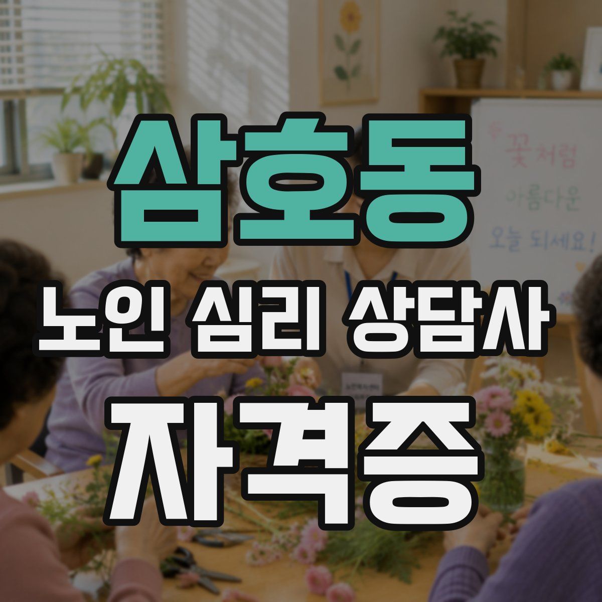 삼호동 노인 심리 상담사 자격증