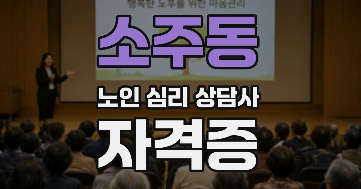 소주동 노인 심리 상담사 자격증