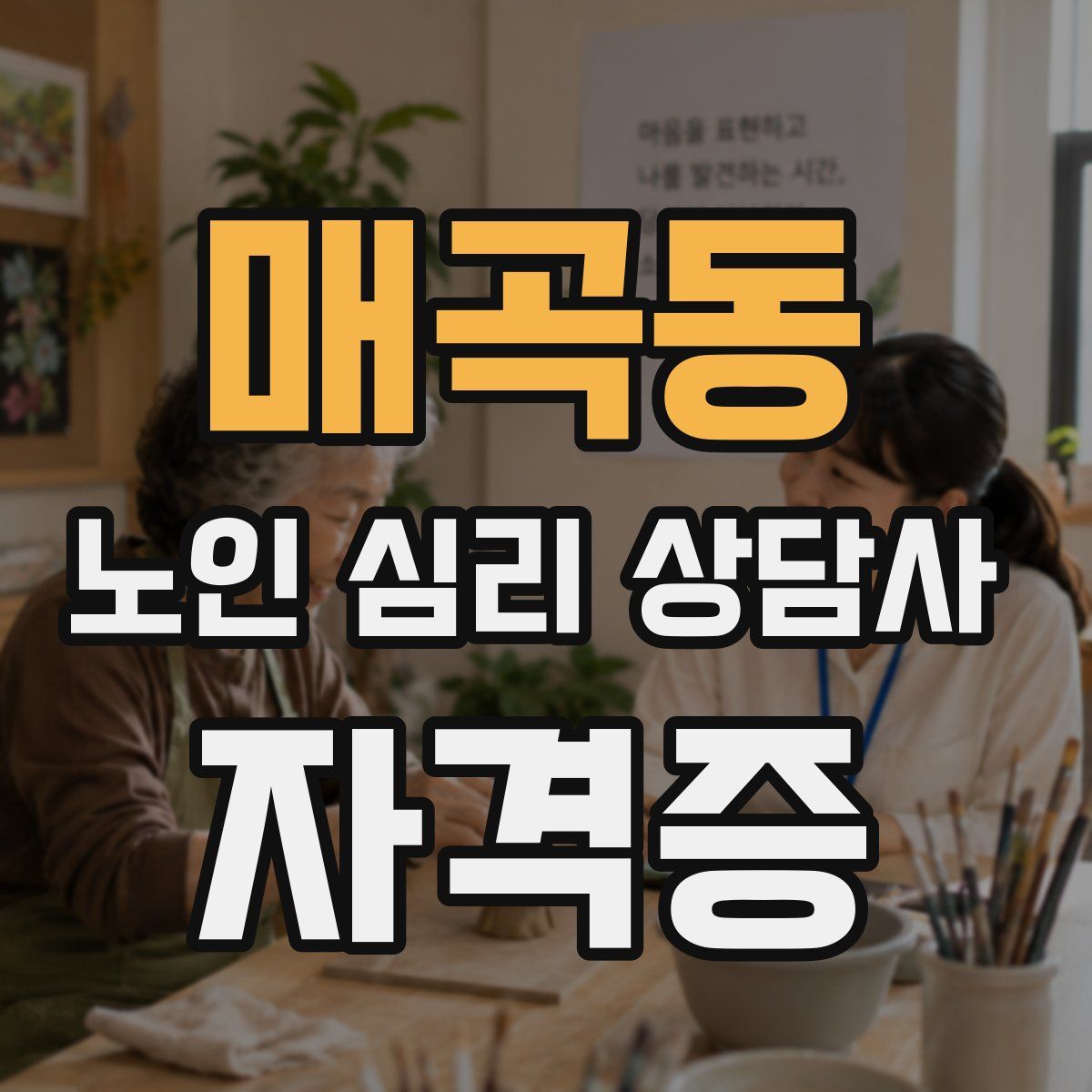 매곡동 노인 심리 상담사 자격증