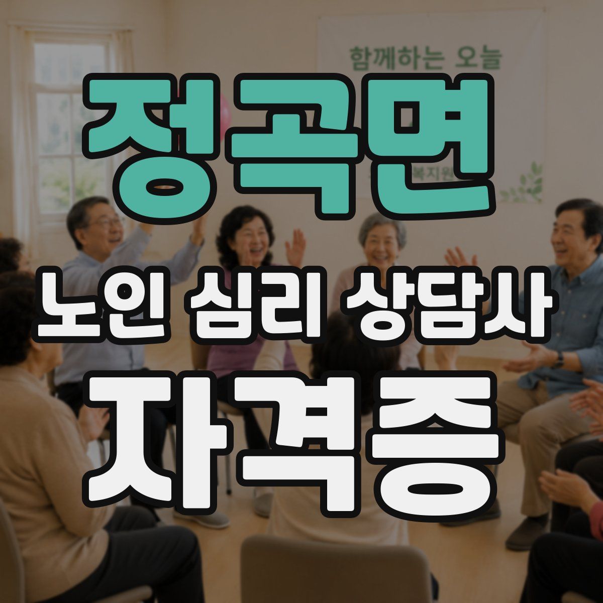 정곡면 노인 심리 상담사 자격증