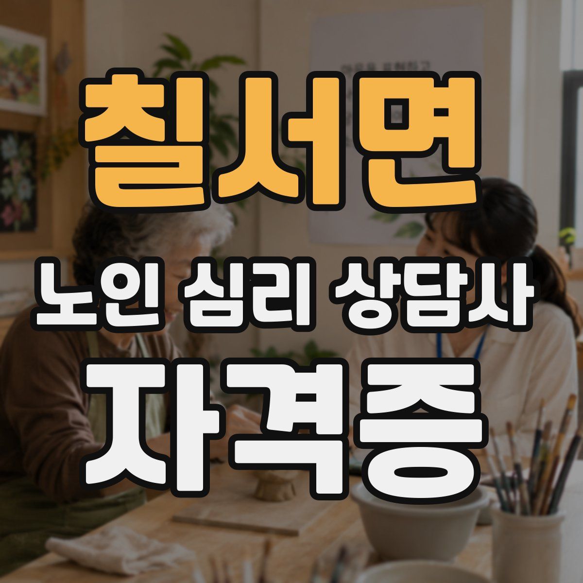 칠서면 노인 심리 상담사 자격증