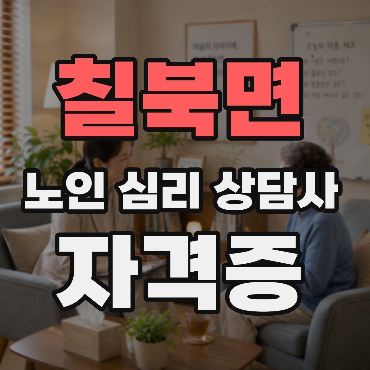 칠북면 노인 심리 상담사 자격증