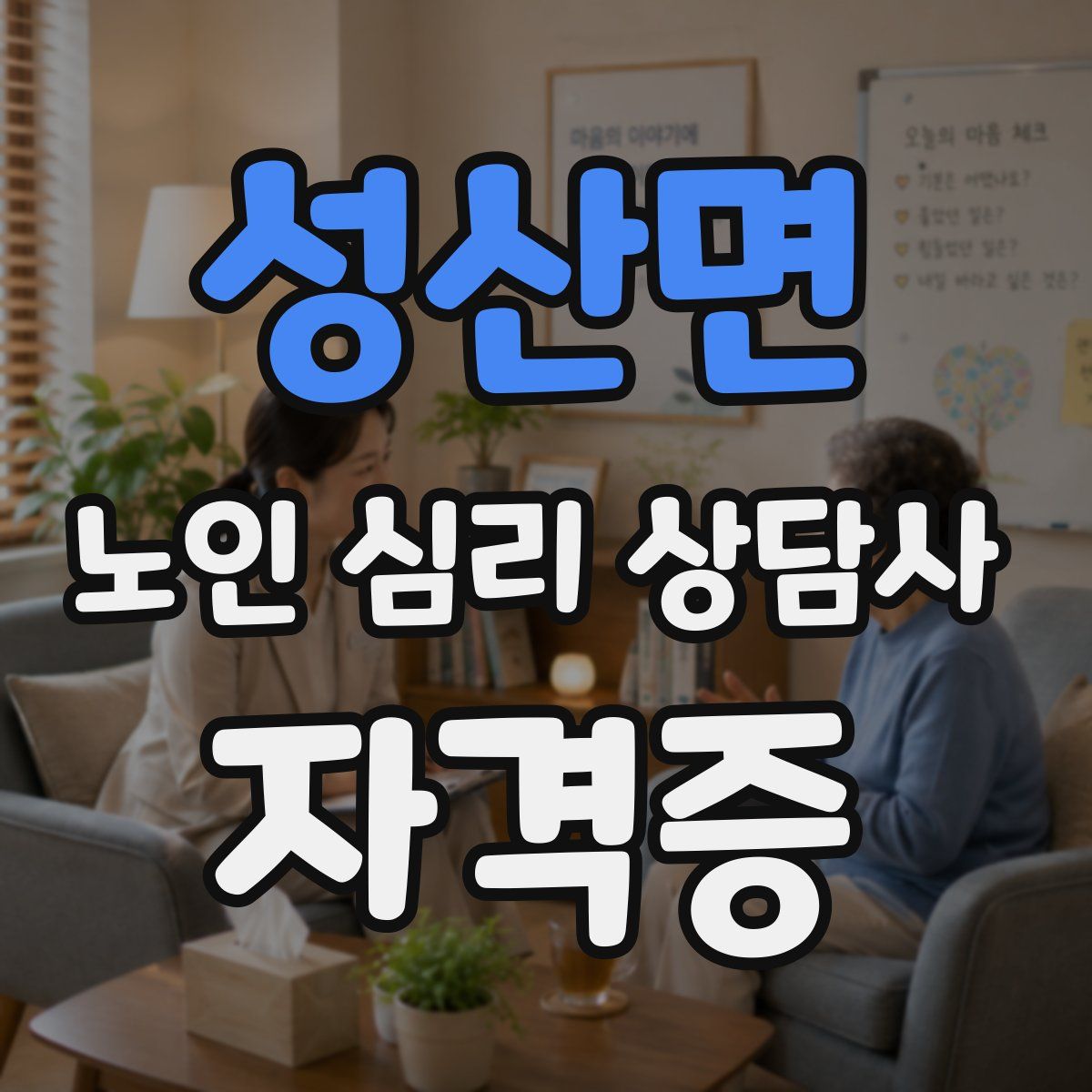 성산면 노인 심리 상담사 자격증
