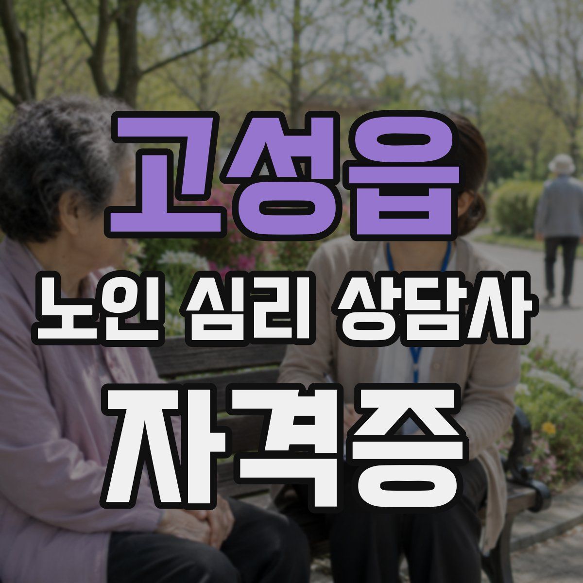 고성읍 노인 심리 상담사 자격증