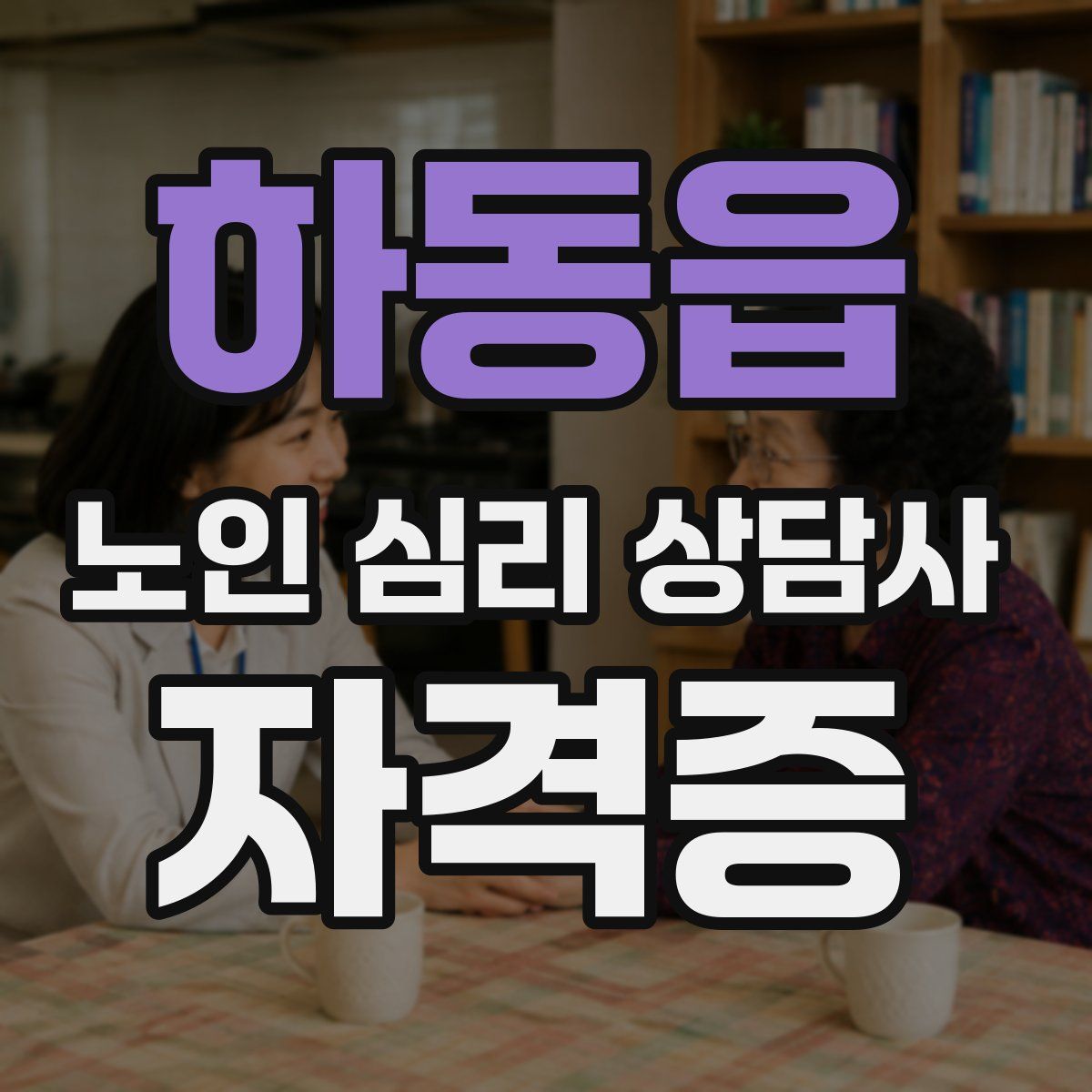 하동읍 노인 심리 상담사 자격증