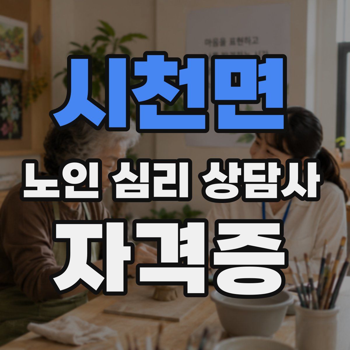 시천면 노인 심리 상담사 자격증