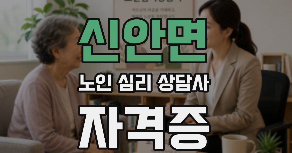 신안면 노인 심리 상담사 자격증