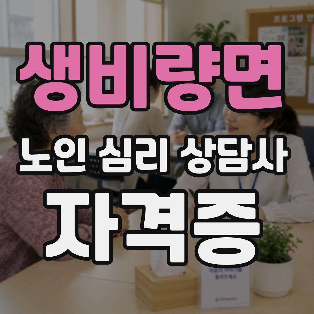 생비량면 노인 심리 상담사 자격증