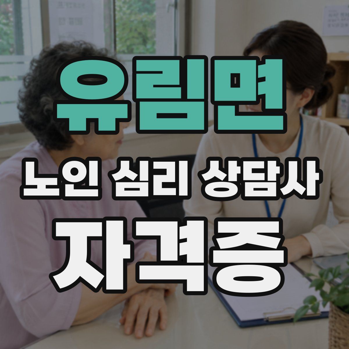 유림면 노인 심리 상담사 자격증