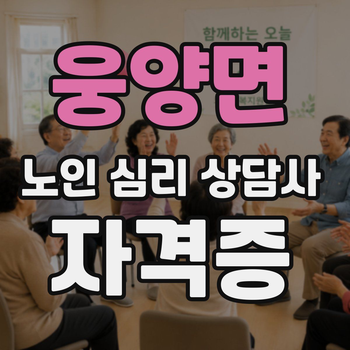 웅양면 노인 심리 상담사 자격증