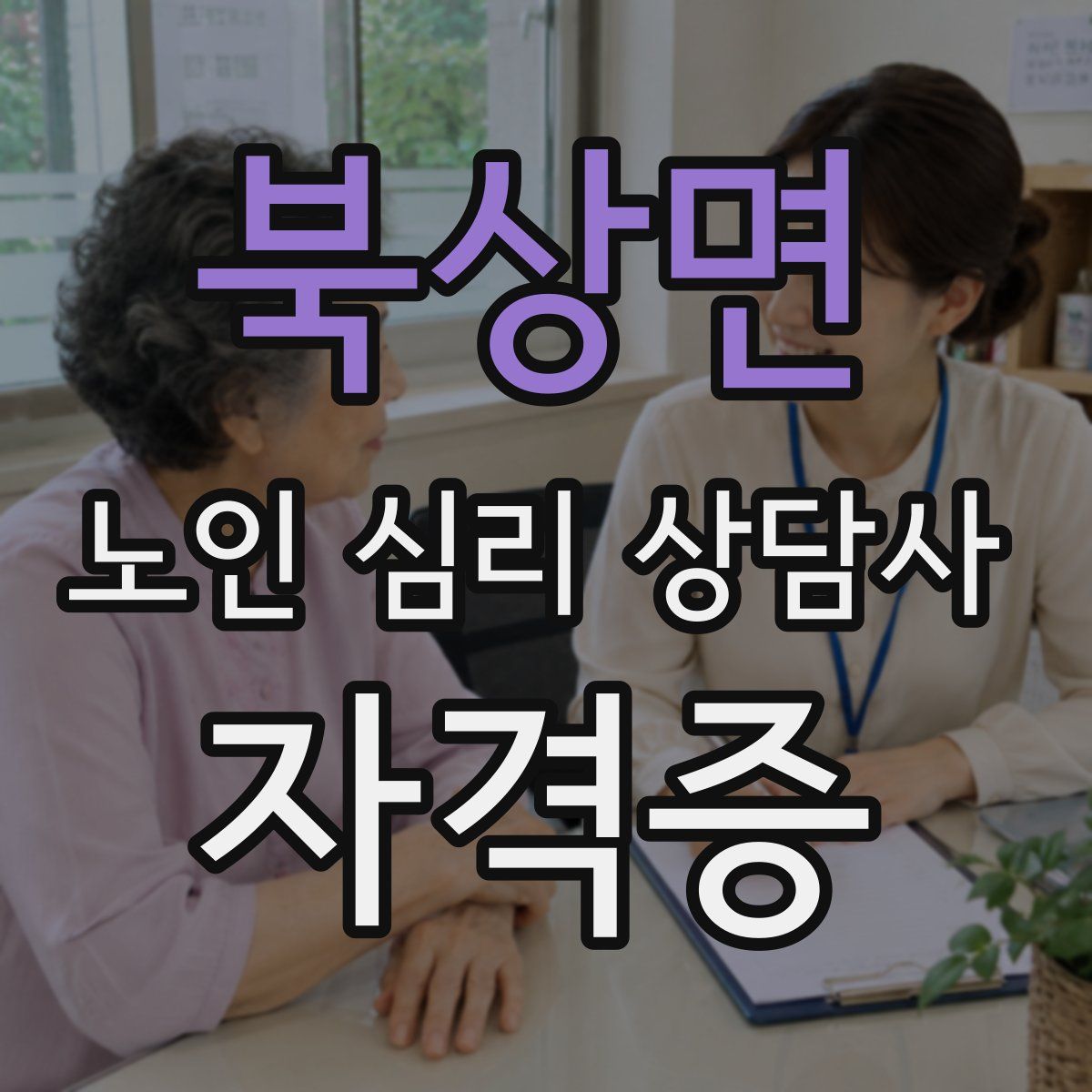 북상면 노인 심리 상담사 자격증