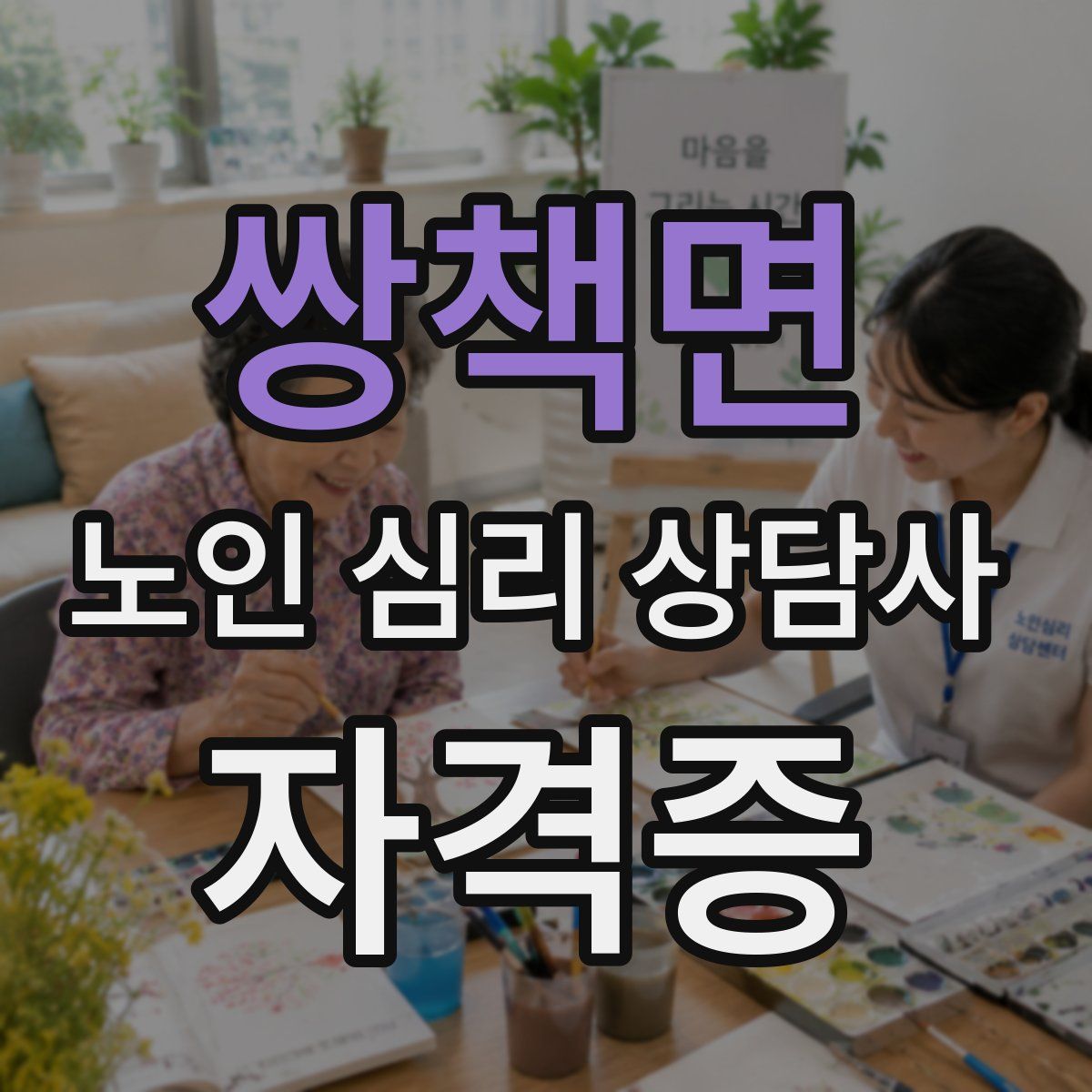 쌍책면 노인 심리 상담사 자격증