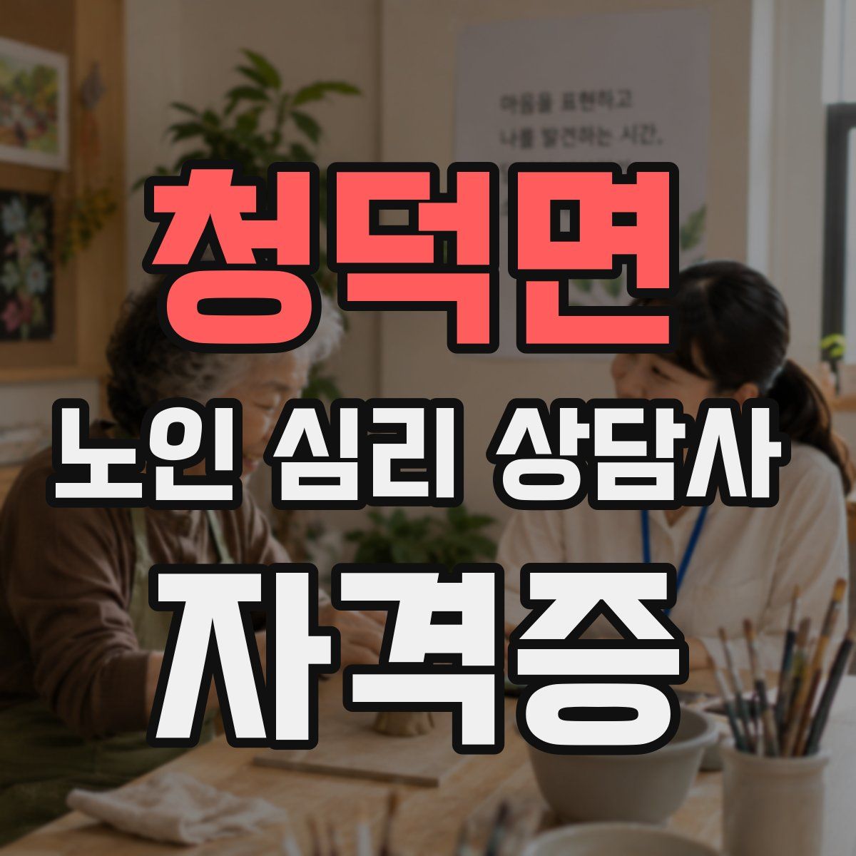 청덕면 노인 심리 상담사 자격증