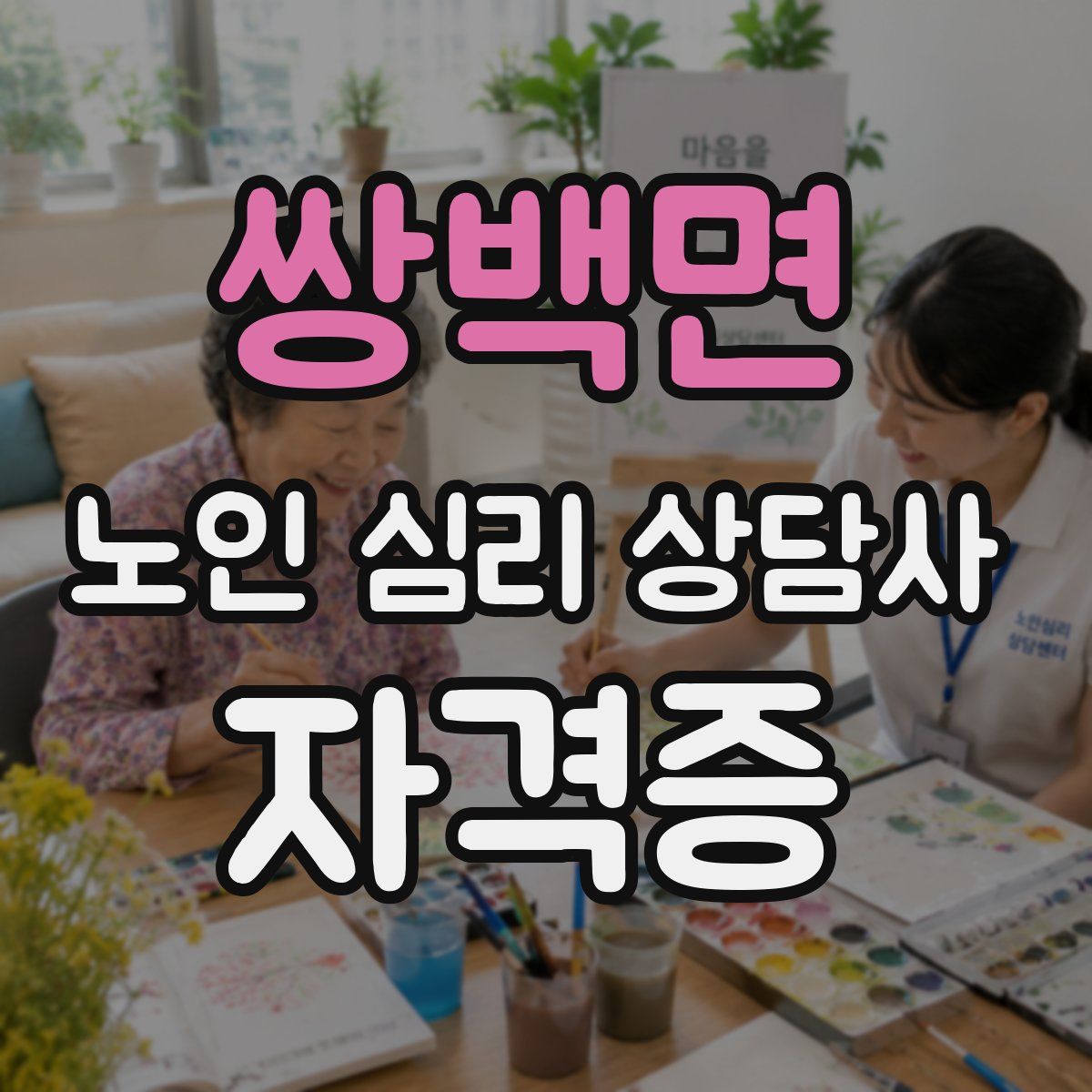 쌍백면 노인 심리 상담사 자격증