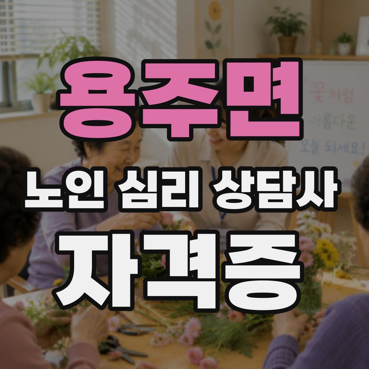 용주면 노인 심리 상담사 자격증