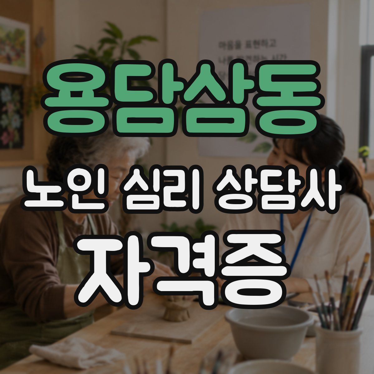 용담삼동 노인 심리 상담사 자격증
