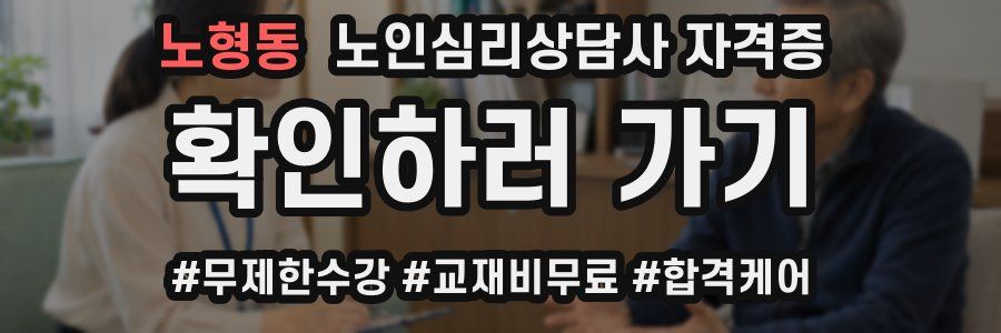 노형동 노인 심리 상담사 자격증